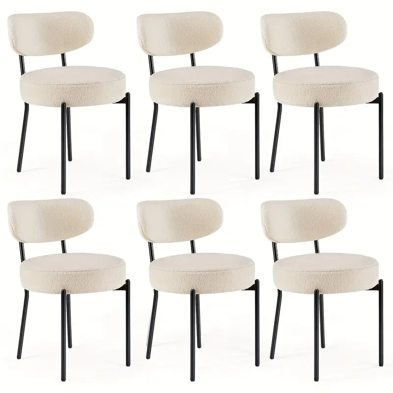 Mid-Century Modern Metal Dining Chair Set