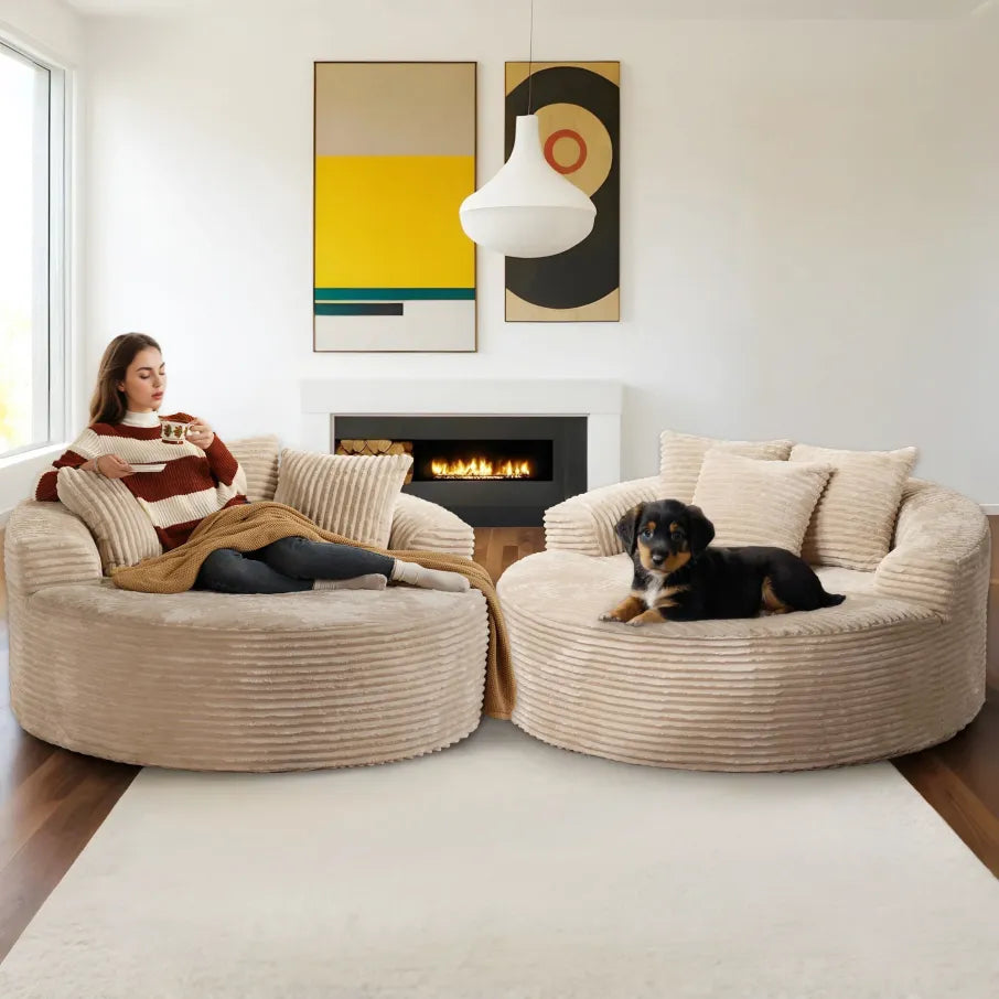 Round compressed sofa