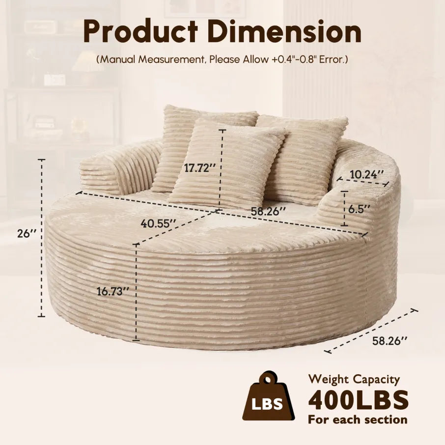 Round compressed sofa