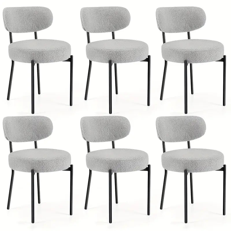 Mid-Century Modern Metal Dining Chair Set