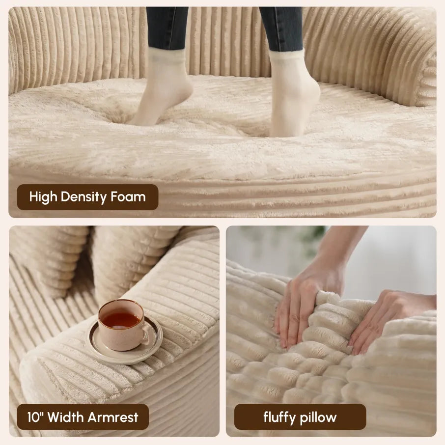 Round compressed sofa