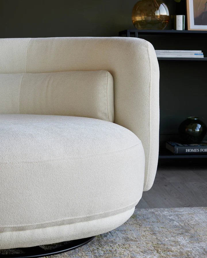 Olive Green Velvet Swivel Loveseat