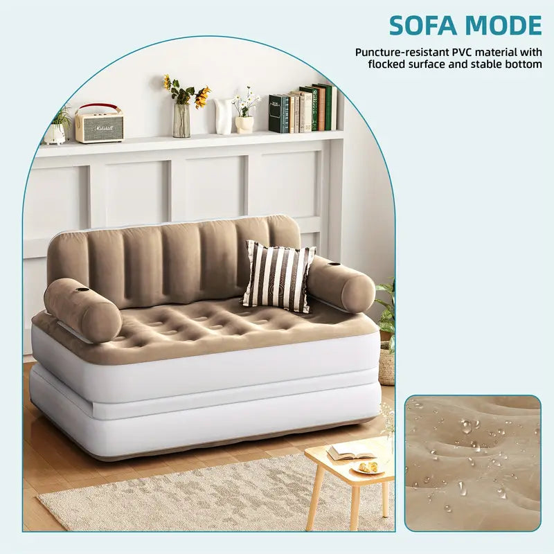 2-person rectangular air mattress sofa bed