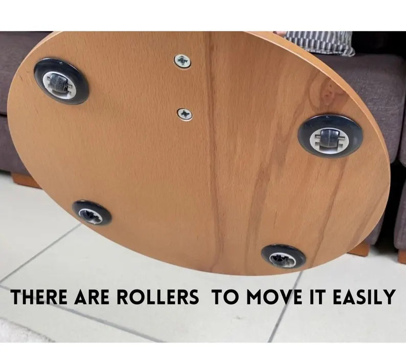 Round C-shaped side table