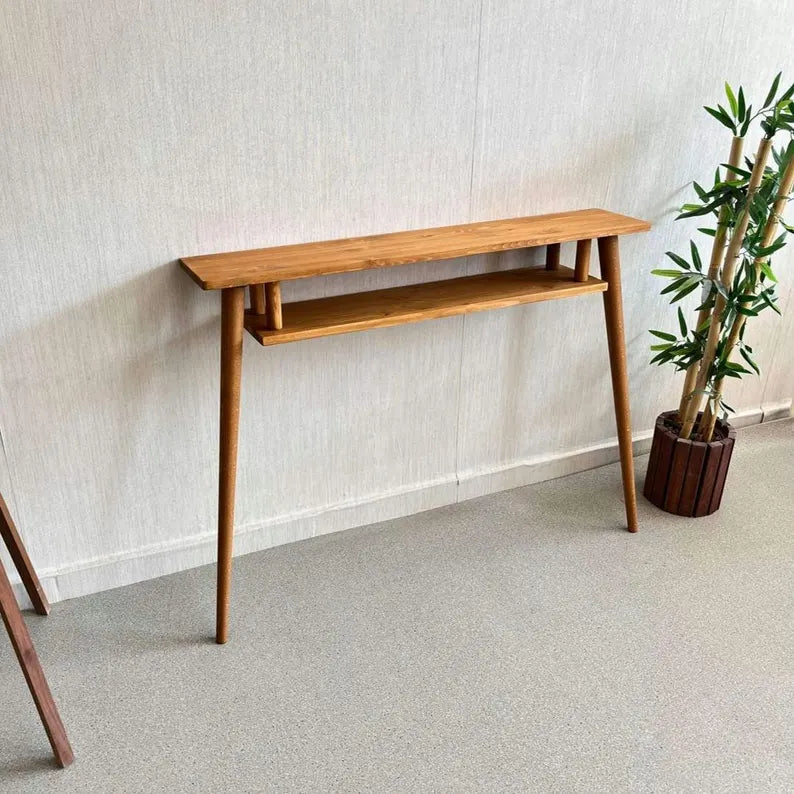 Modern Natural Wood Console Table