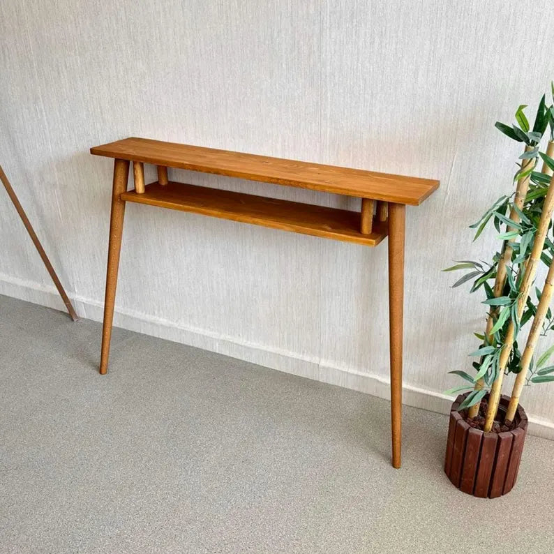 Modern Natural Wood Console Table