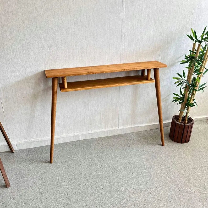 Modern Natural Wood Console Table