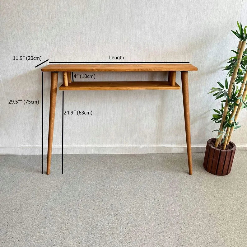Modern Natural Wood Console Table