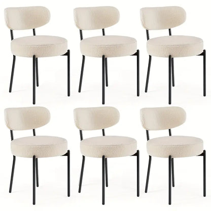 Mid-Century Modern Metal Dining Chair Set