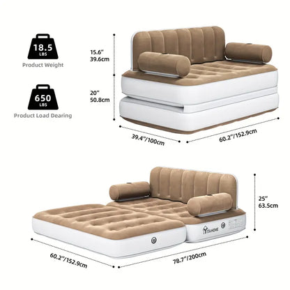 2-person rectangular air mattress sofa bed