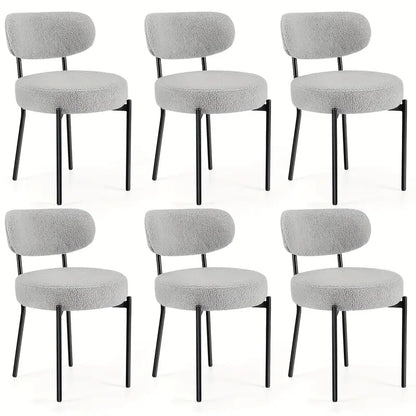 Mid-Century Modern Metal Dining Chair Set