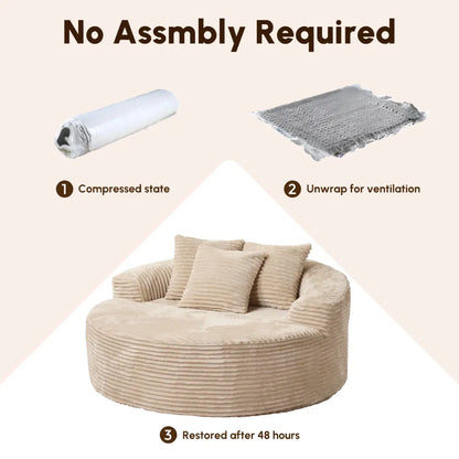 Round compressed sofa