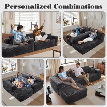 104" L-Shape Modular Couch with Chaise