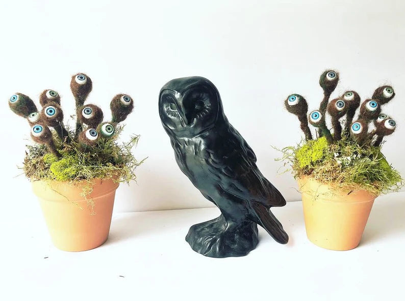 Potted Eye Lichen Art Sculpture