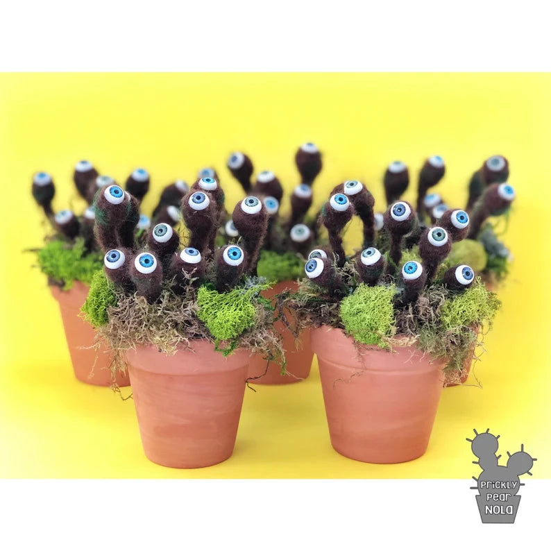 Potted Eye Lichen Art Sculpture