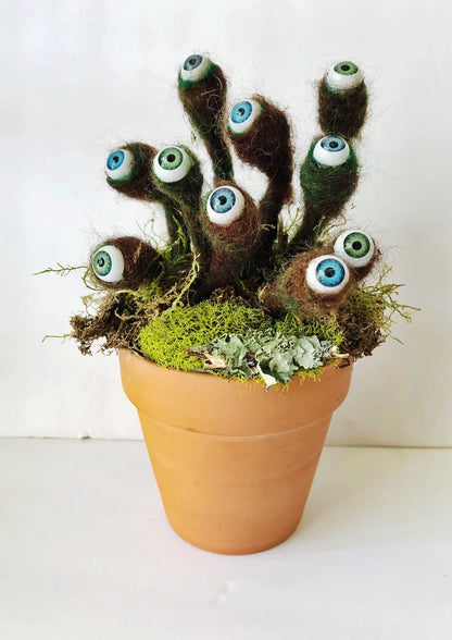 Potted Eye Lichen Art Sculpture