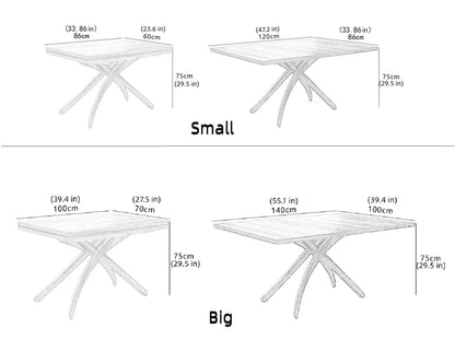 Multi-Functional Extendable Height-Adjustable Table