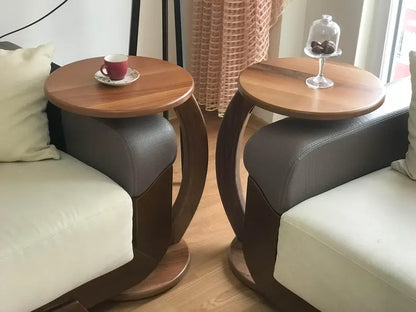 Round C-shaped side table