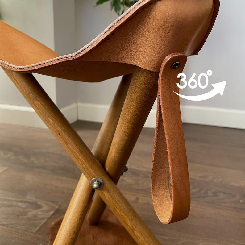 Handmade Genuine Leather Stool