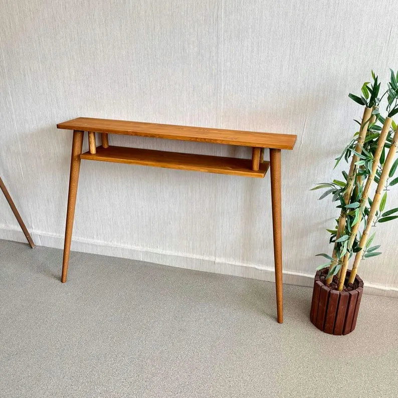 Modern Natural Wood Console Table